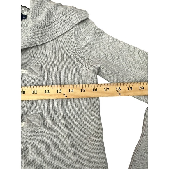 Vineyard Vines Womens XS Long Toggle Button Cardigan Sweater Grey Cashmere AB4-1 - Picture 3 of 8